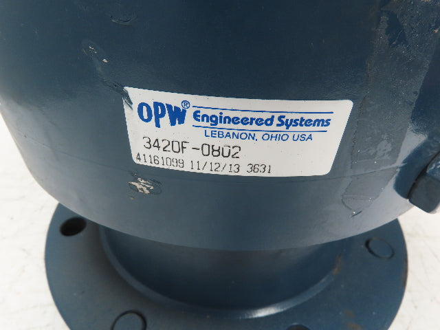 OPW Style 20F Chiksan 8" Flanged Straight Swivel Joint Fitting (Blue) 3420F-0802