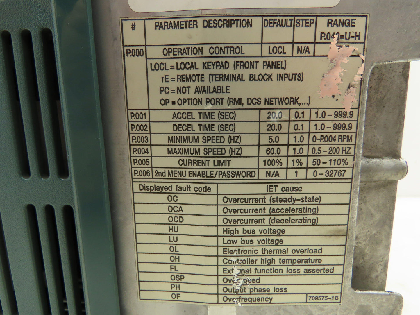 Reliance Electric 3V4160 Sensorless Enhanced AC Drive 3Hp 460V 3Ph