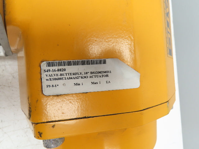 Cameron WKM DynaCentric Stainless 10" Butterfly Valve El-O-Matic ES0600 Actuator