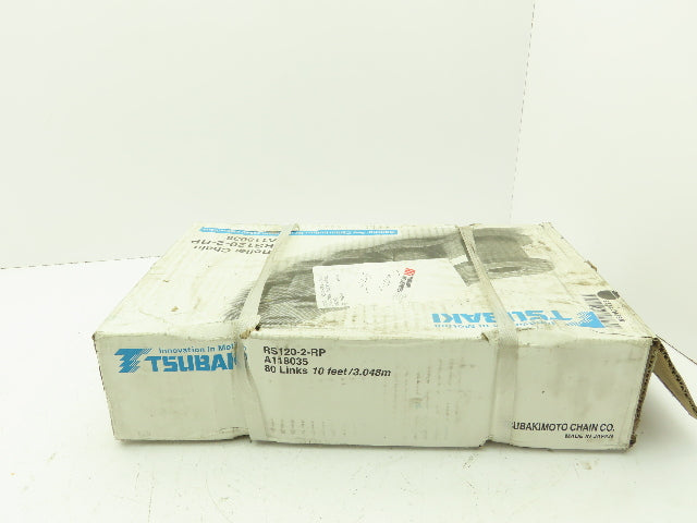 Tsubaki RS-120-2RP Double Roller Chain Riveted 1-1/2" Pitch Carbon Steel 10'