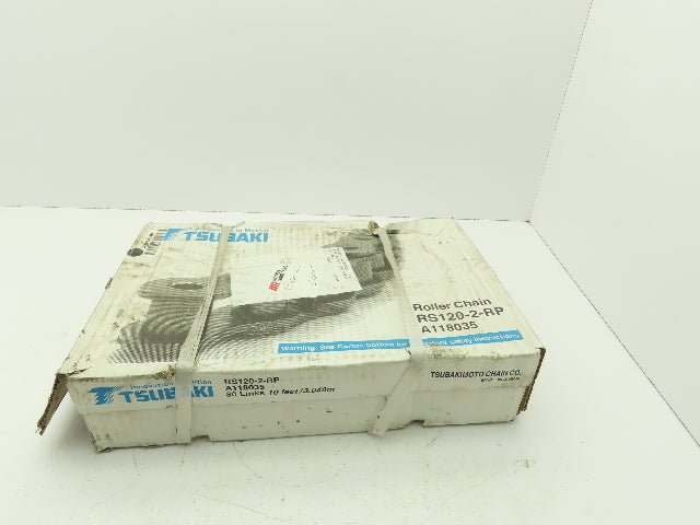Tsubaki RS-120-2RP Double Roller Chain Riveted 1-1/2" Pitch Carbon Steel 10'