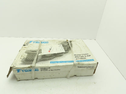 Tsubaki RS-120-2RP Double Roller Chain Riveted 1-1/2" Pitch Carbon Steel 10'
