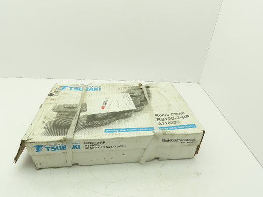 Tsubaki RS-120-2RP Double Roller Chain Riveted 1-1/2" Pitch Carbon Steel 10'