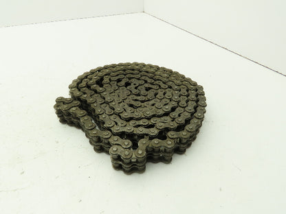 Diamond 40-2 Double Roller Chain Riveted 1/2" Pitch Carbon Steel 10'