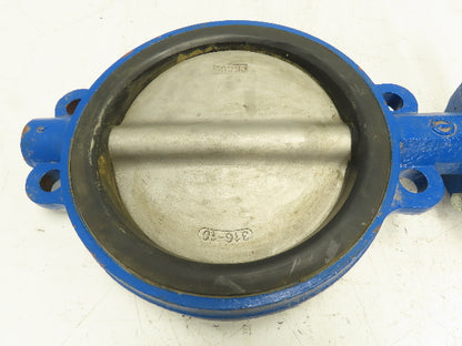 ABZ 396-979  10" Butterfly Valve Cast Iron Wafer 316SS Disc Manual Gear Operator