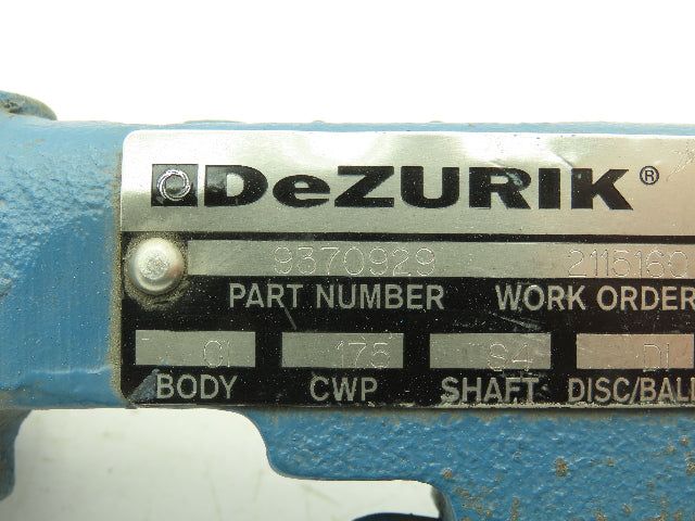 SPX DeZURIK 6" Cast Iron Butterfly Valve Control Lever Handle Only  Lot of 2
