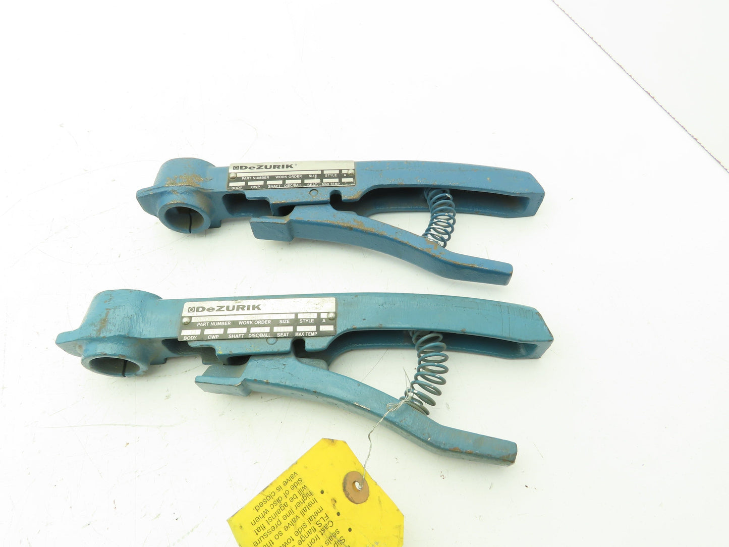SPX DeZURIK 6" Cast Iron Butterfly Valve Control Lever Handle Only  Lot of 2