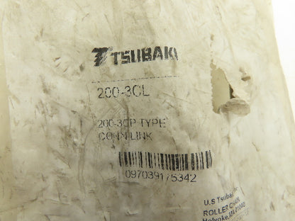TSUBAKI 200-3CL Cottered Connecting Link 2-1/2 Pitch 3 Strand Carbon Steel