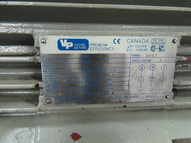 Sauer Danfoss Hydraulic Power Unit 575V 3Ph 50 Hp 45 GPM 2500 PSI 1185RPM