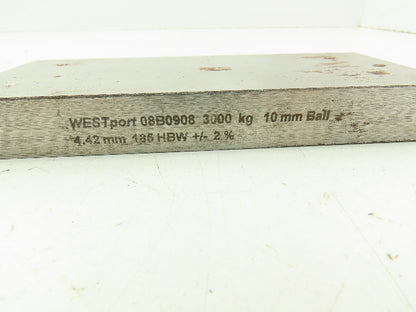 Westport Hardness Test Block 185 HBW 4.42MM