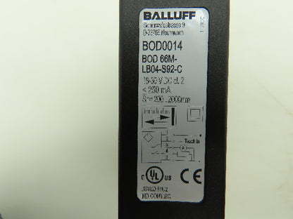 Balluff BOD 66M-LB04-S92-C Photoelectric Proximity Sensor 200-2000mm