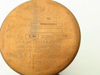 General Electric 9F60MCB824 Double Barrel Fuse 24R 2400V 60Hz Type EJ2