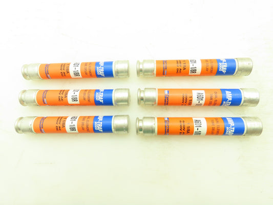 Ferraz Shawmut A6D1-1/8R 1-1/8A 600V Dual Element Time Delay Class RK1 Lot Of 6