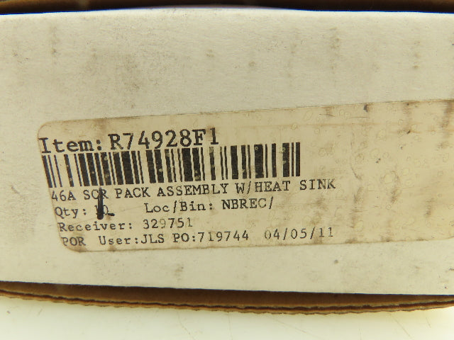 Morris R74928F1 Thyristor SCR Bridge Rectifier 46A Heat Sink P&H