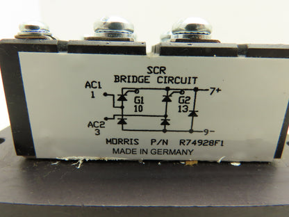 Morris R74928F1 Thyristor SCR Bridge Rectifier 46A Heat Sink P&H