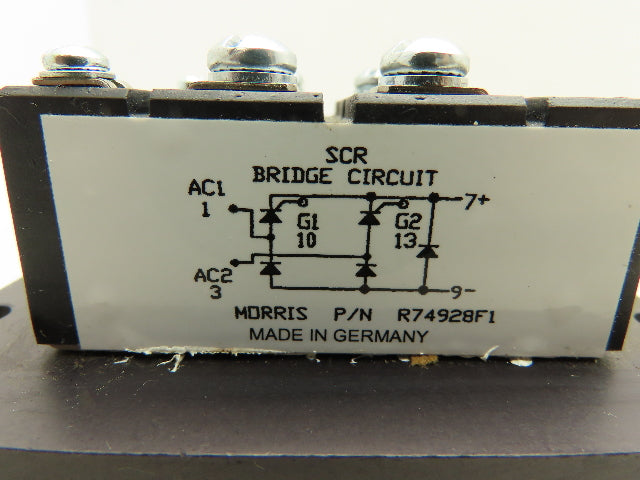 Morris R74928F1 Thyristor SCR Bridge Rectifier 46A Heat Sink P&H