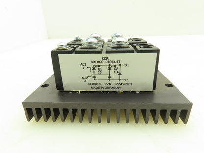 Morris R74928F1 Thyristor SCR Bridge Rectifier 46A Heat Sink P&H