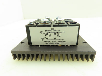 Morris R74928F1 Thyristor SCR Bridge Rectifier 46A Heat Sink P&H