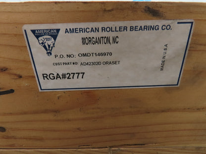 Scheerer American AD-42302D Cylindrical Roller Bearing Set A,B  30" OD 25.25" ID