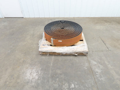 8"x 65'  2-Ply Smooth Top Rubber Conveyor Belt 1.5" Sidewall