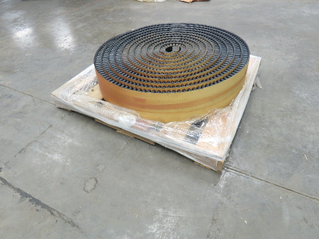 8"x 65'  2-Ply Smooth Top Rubber Conveyor Belt 1.5" Sidewall