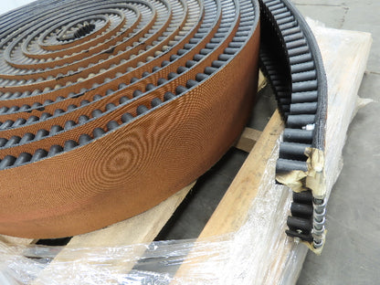 8"x 65'  2-Ply Smooth Top Rubber Conveyor Belt 1.5" Sidewall