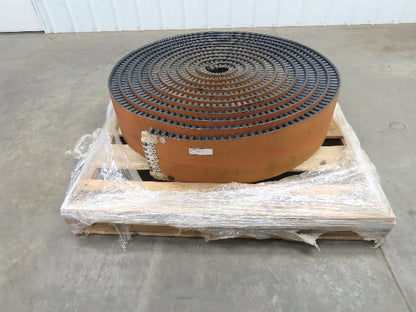 8"x 65'  2-Ply Smooth Top Rubber Conveyor Belt 1.5" Sidewall