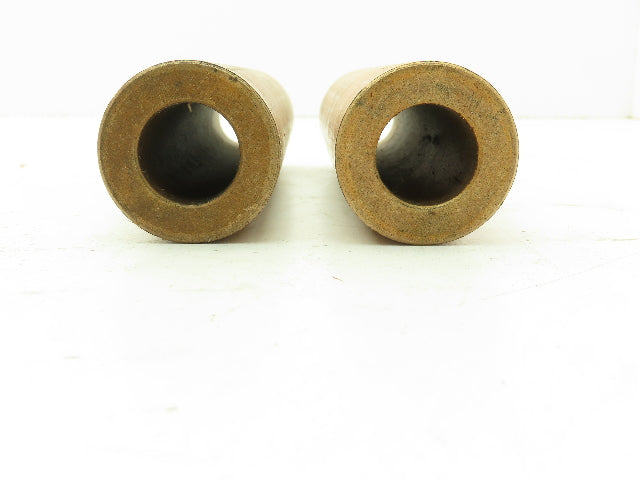 SCS-813-6 Sintered Bronze Oiled Bar Stock Brass Sleeve 1"x1-5/8"-6-1/2" Lot of 2