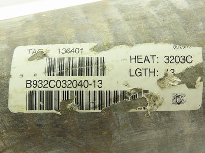 Bunting Bearings B932C032040-13 Cast Bronze Sleeve Cored Bar 4"x5"x13" SAE 660