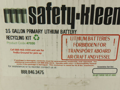 Safety-Kleen 47030 3.5 Gallon Primary Lithium Battery Recycling Kit