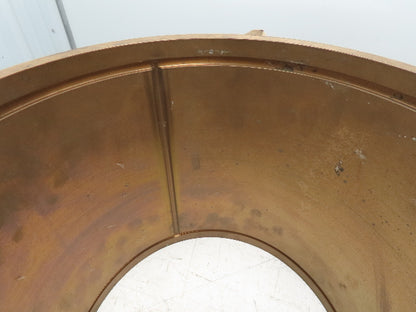10.25" ID 11" OD 10"L Bronze Grooved Plain Bearing Sleeve Bushing