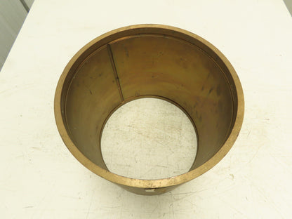 10.25" ID 11" OD 10"L Bronze Grooved Plain Bearing Sleeve Bushing