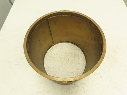 10.25" ID 11" OD 10"L Bronze Grooved Plain Bearing Sleeve Bushing
