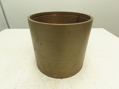 10.25" ID 11" OD 10"L Bronze Grooved Plain Bearing Sleeve Bushing