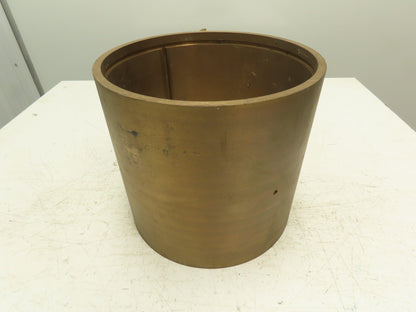 10.25" ID 11" OD 10"L Bronze Grooved Plain Bearing Sleeve Bushing