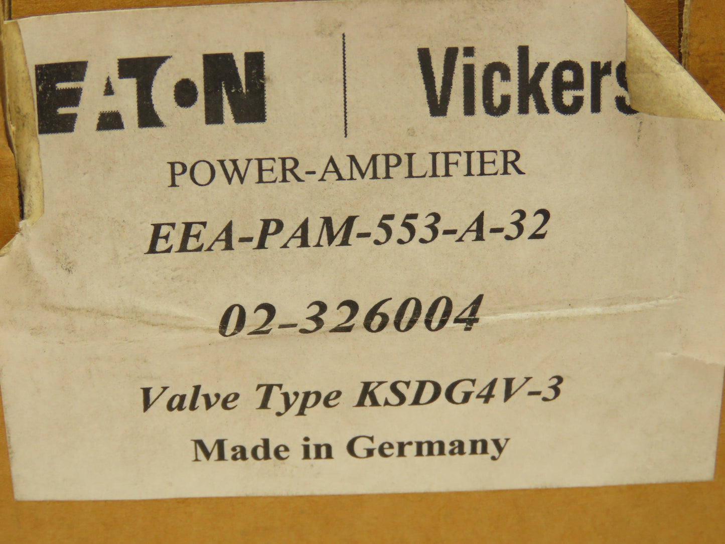 Vickers EEA-PAM-553-A-32 Eaton Proportional Valve Power Amplifier Card Module