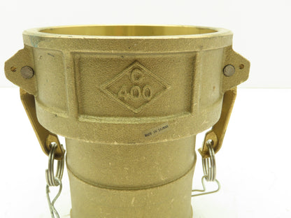 400-C-BR Brass Camlock Cam & Groove 4" Type C Female Coupler x Hose Barb Shank