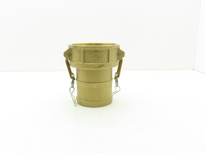 400-C-BR Brass Camlock Cam & Groove 4" Type C Female Coupler x Hose Barb Shank