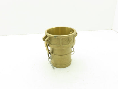 400-C-BR Brass Camlock Cam & Groove 4" Type C Female Coupler x Hose Barb Shank