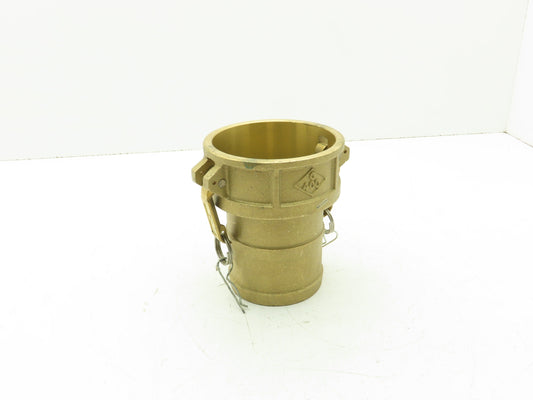 400-C-BR Brass Camlock Cam & Groove 4" Type C Female Coupler x Hose Barb Shank