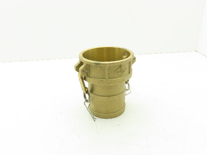 400-C-BR Brass Camlock Cam & Groove 4" Type C Female Coupler x Hose Barb Shank