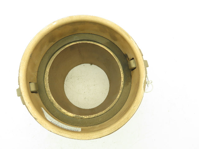 Dixon 600-C-BR Brass Camlock Cam & Groove 6" Female C Coupler x Hose Barb Shank