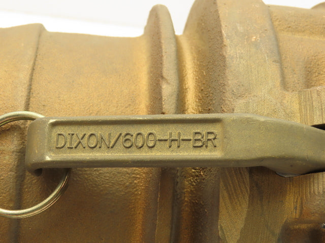 Dixon 600-C-BR Brass Camlock Cam & Groove 6" Female C Coupler x Hose Barb Shank