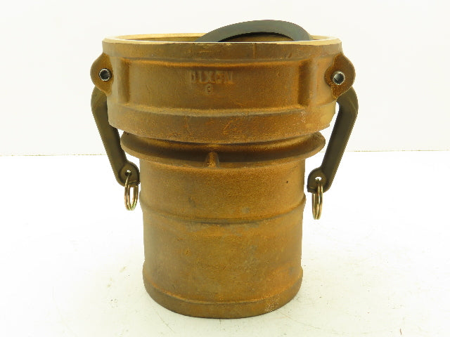 Dixon 600-C-BR Brass Camlock Cam & Groove 6" Female C Coupler x Hose Barb Shank