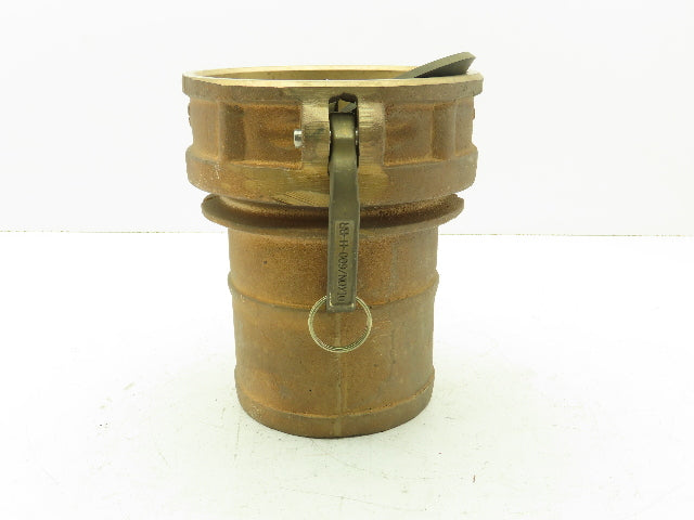 Dixon 600-C-BR Brass Camlock Cam & Groove 6" Female C Coupler x Hose Barb Shank