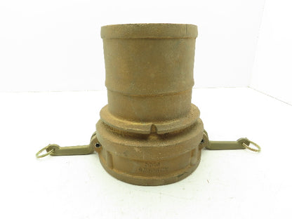 Dixon 600-C-BR Brass Camlock Cam & Groove 6" Female C Coupler x Hose Barb Shank
