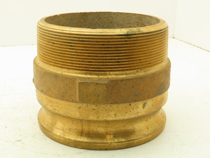 Dixon 600-F-BR Brass Camlock Cam & Groove 6" Male Type F Adapter x Male NPT