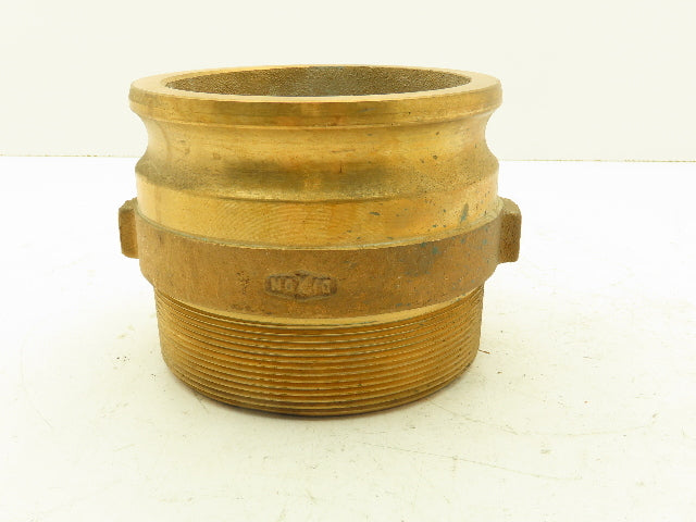 Dixon 600-F-BR Brass Camlock Cam & Groove 6" Male Type F Adapter x Male NPT