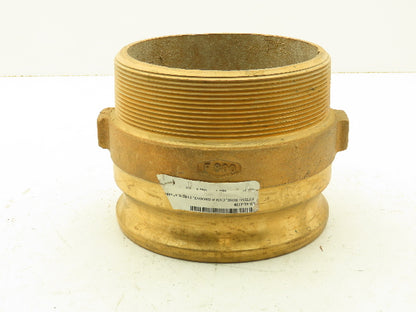 Dixon 600-F-BR Brass Camlock Cam & Groove 6" Male Type F Adapter x Male NPT