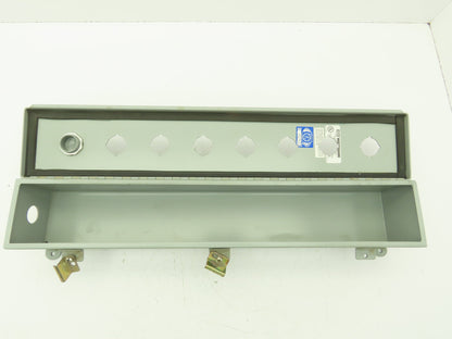 Wiegmann T4424CH Electrical Enclosure Wire Trough 4x4x24" 30mm Pushbutton Holes